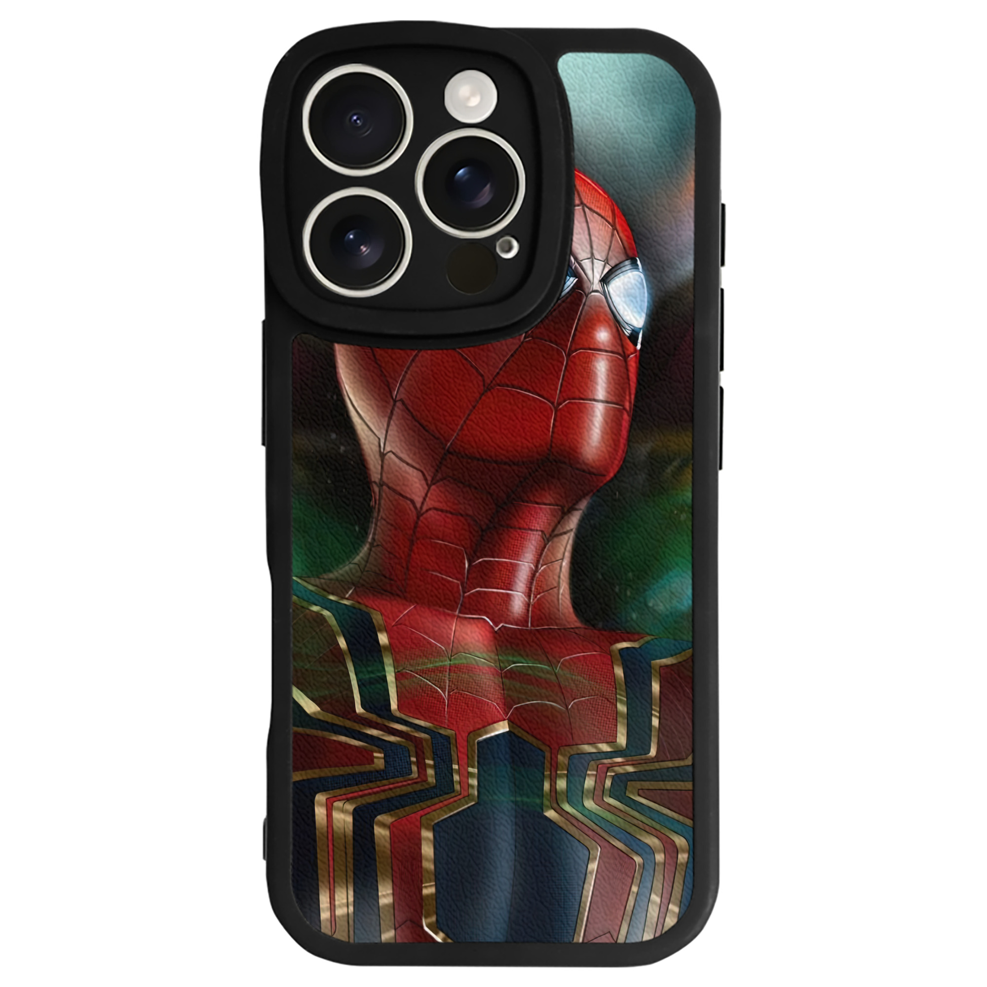 （画像用） Spider Man スパイダーマン 【iPhone 16シリーズ対応】シリコンスマホケース（レザー調） 材質：シリコン